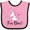 Pink and Black, variant on Inktastic 1st Birthday Unicorn Girls Baby Bib