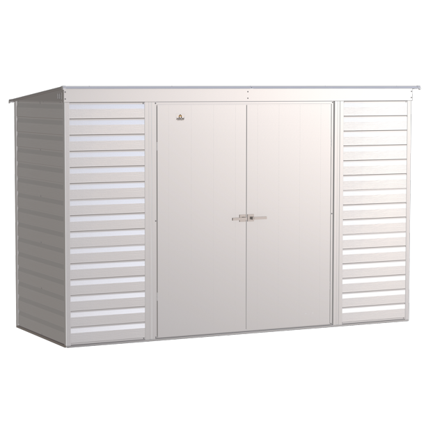 Arrow Select Steel Storage Shed, 10x4, Flute Grey - Walmart.com