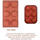 thumbnail image 2 of Paquete de 2 moldes grandes para bombas de chocolate, molde de silicona semiesférico de 6 orificios, molde para cubitos de hielo, molde antiadherente para helados, utilizado para chocolate, dulces, pasteles, gelatina, mousse, cubitos de hielo, rojo ladrillo Sailing  Electrónica, 2 of 5