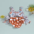 thumbnail image 4 of Maillot de Bain Sans Manches pour Filles Imprimé Crème Glacée Patchwork Creux, 4 of 8