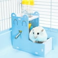 thumbnail image 6 of LYUMO Pet Water Dispenser, 2 in 1 Blue Rat Hamster Automatic Pet Water Drinking Bottle Food Feeder Fountain Dispenser, Pet Feeder, 6 of 7