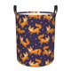 thumbnail image 1 of Balery Stars and Fox Cute Cesta de ropa redonda con asas, impermeable, independiente, para ropa, juguetes, dormitorio y familia-Medium, 1 of 6