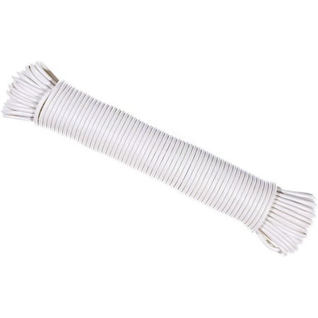 

Plastic Clothesline – 5/32 inch or 7/32 Inch – White Fiber Reinforced Durable (50 or 100 Feet Long)