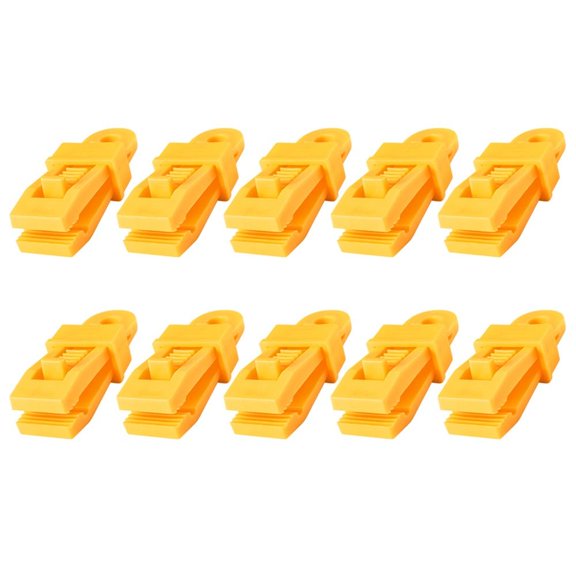 Camping Clamps Clip Buckle Sports & Entertainment Lock Grip Tent Tighten Lock Tent Accessories Tarp Clip Wind Rope Buckle YELLOW 10PCS