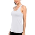 thumbnail image 5 of Women's Square Neck Quick Dry Stratch Camisole Backless Cross Knot Sport Tank Tops, 5 of 5