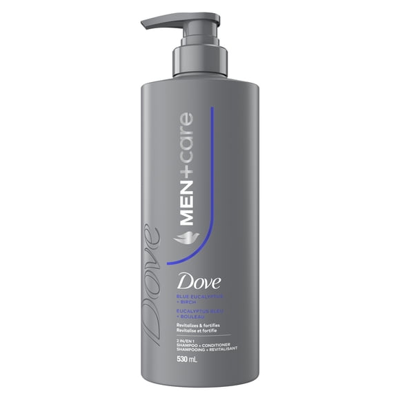 Dove Men+Care Eucalyptus & Bouleau Shampooing + Revitalisant 2 en 1 pour un Nettoyage et une Revitalisation Efficaces Qui Revitalise & Fortifie avec Eucalyptus & Bouleau