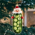 thumbnail image 5 of Christmas acrylic Hanging Ornament, Cute Mini Green Cucumber Pendant with Lanyard, Christmas Tree Decoration,12pcs(B), 5 of 9