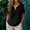 Black#02, variant on Summer Linen Tops for Women Oversized V Neck Cotton Linen Short Sleeve T Shirts Casual Solid Lightweight Breathable Comfy Tee Shirt