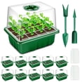 thumbnail image 1 of Bandeja Seed Starter YAUNGEL, paquete de 10 unidades, 120 celdas con tapa, color verde, 1 of 7