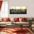 thumbnail image 2 of Forest Canvas Wall Decor Sunset Wall Art for Home Gold and Green Wall Prints Landscape Painting for Dining Room Office Size 12x16x3 Hallway Decor, 2 of 7