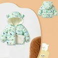 thumbnail image 6 of Hicidod Winter Down Coats for Kids Boys Girls Lightweight Puffer Padded Jacket Bear Hoods Long Sleeve Infant Outerwear, 6 of 7