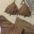 thumbnail image 7 of TOWED22 Girls Swimsuit 3 Piece Teens Bathing Suit Tropical Print Bikini Sets Twist Cross Girls' Swimwear with Shorts(Coffee,10-11 Y), 7 of 7