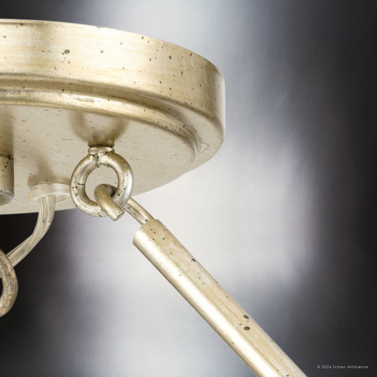 Luxury Eclectic Ceiling Light, Gilded Silver, UHP4998