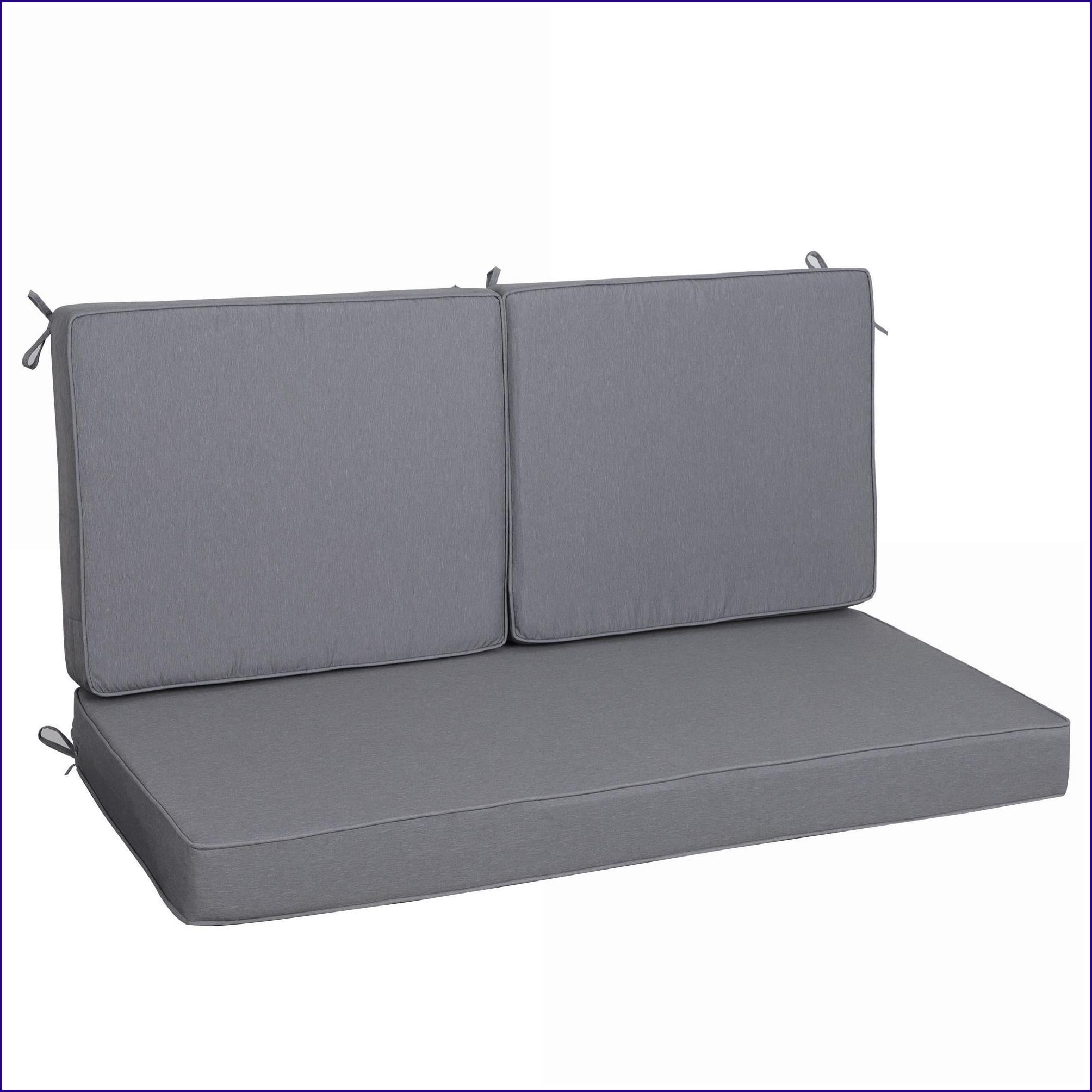 Patio Furniture Loveseat Cushion Set | 48x24 Inch 3-Piece | Waterproof Fade Resistant | For Outdoor Patio | slate gray