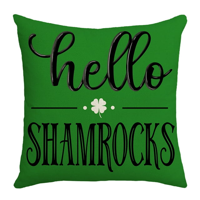 Funda de almohada con estampado irlandés, funda de almohada decorativa para el Día de San Patricio, cojín para sofá, cojín para asiento.