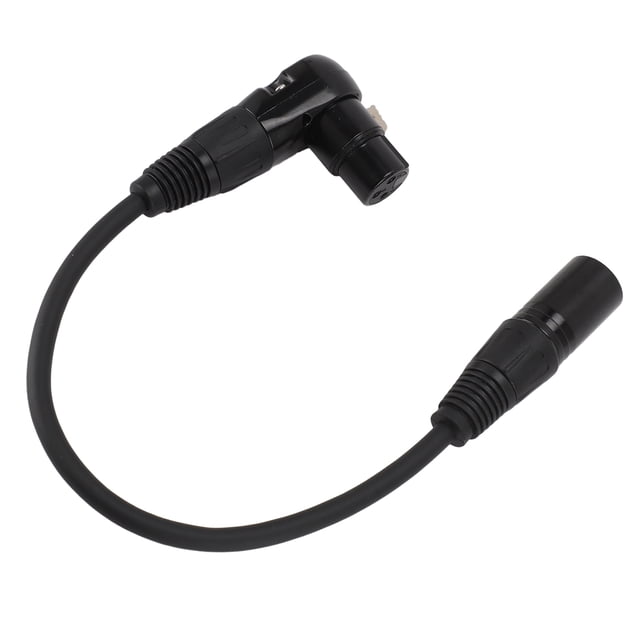 XLR Microphone Extension Cable Adapter, XLR Male to XLR Female XLR Microphone Cable, 90 Angle XLR Female to Male Connector Cable Adapter for Speaker Recording Room