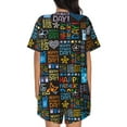 thumbnail image 6 of Fotbe Happy Father Day Print Pajama Set for Women 2 Piece Loungewear Short Sleeve Tops and Shorts Set Soft Sleepwear-3X-Large, 6 of 7