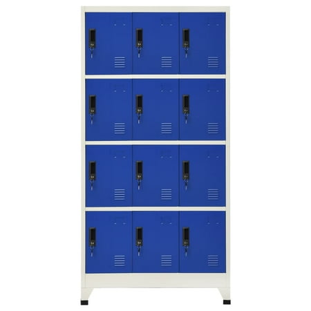 UPC: 8720286701249 | vidaXL Locker Cabinet Gray and Blue 35.4 x17.7 x70.9 Steel