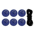 thumbnail image 1 of 6 Pieces D s PVC Patch/ Round D s Patch/ Deck Attachment /Tie Down D Pad /Deck Rigging for Dinghy /Paddleboard /Raft /Deck Blue, 1 of 10