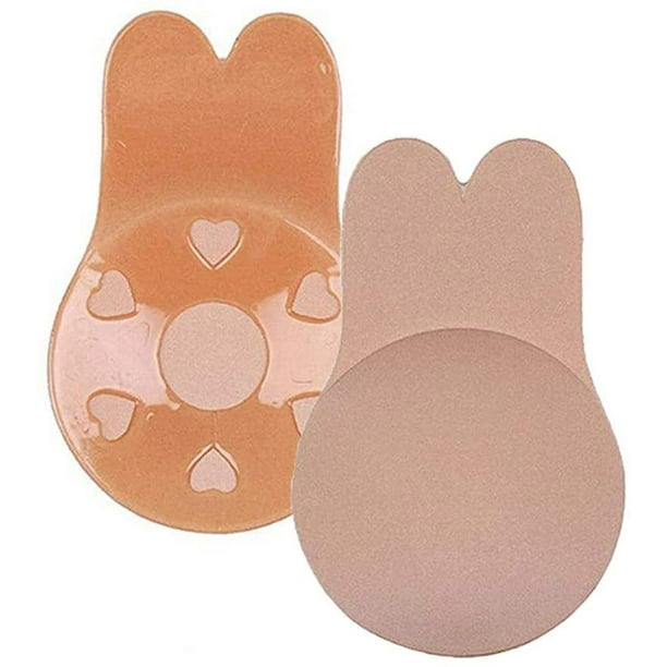 Women Silicone Invisible Breast Lift Up Bra Tape Sticker Anti Emptied Chest  Paste Adhesive Bras (Nude, 10cm) 