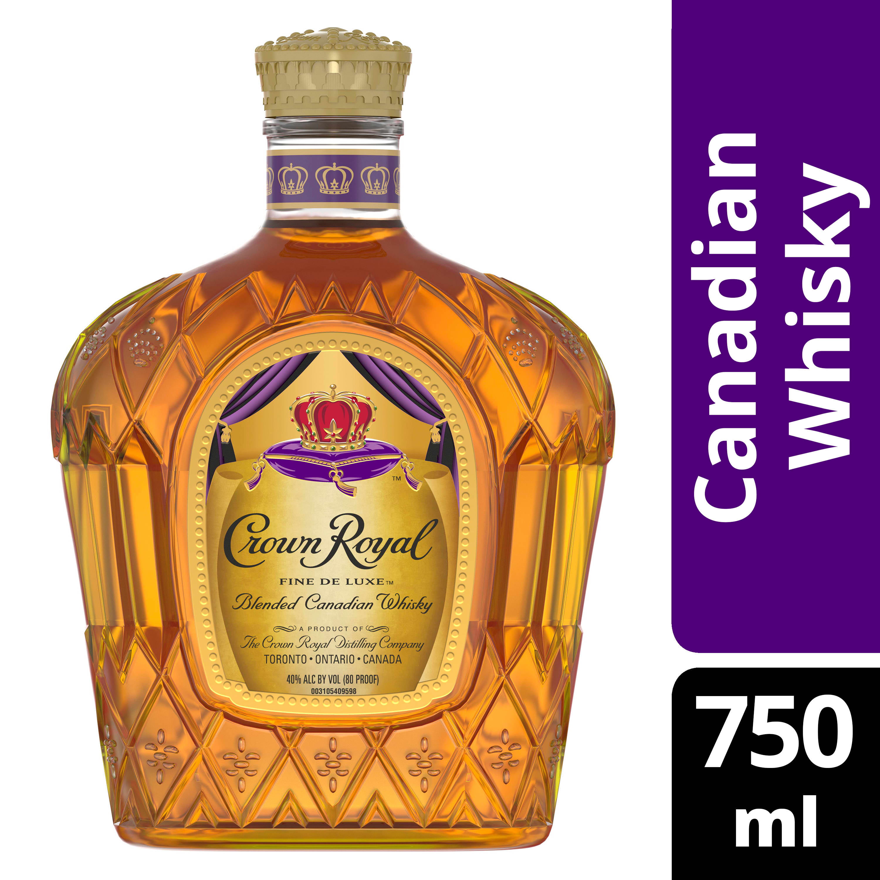 Crown Royal Fine Deluxe Blended Canadian Whisky, 750 mL, 40% ABV -  Walmart.com