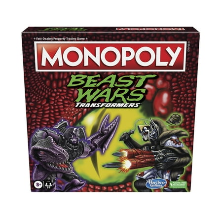 Monopoly blank Beast Wars Edition Board Game for Kids Ages 8 and Up