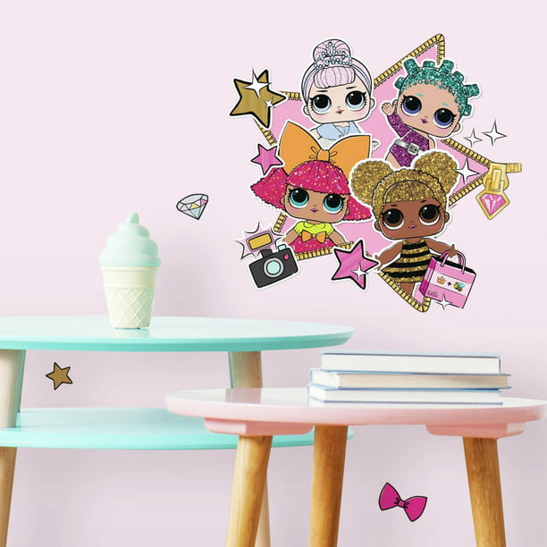 New Lol Surprise L And Stick Giant Wall Decals 12 Colorful Girls Room Decor Stickers Com - How Can I Make Wall Decals Stick Better