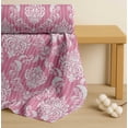 thumbnail image 4 of Soimoi Pink Cotton Cambric Fabric Stripe & Vector Design Damask Printed Fabric 1 Yard 42 Inch Wide, 4 of 7
