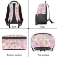 thumbnail image 6 of Yuyamidu Cute Axolotl Middle School Backpack for 4th Grade Large Capacity Bookbag for Kids Pink Daisy Shoulder Backpack with 2 Side Pockets Girls School Bags, 6 of 7