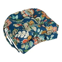 Blazing Needles 16 in. Spun Polyester Patterned Outdoor Outdoor Seating Cushions, Set of 2