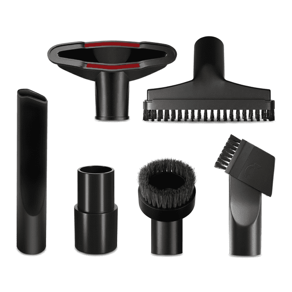 6-Piece Wet/Dry Shop Vacuum Attachment Kit with 1-1/4" to 1-3/8" Hose Adapter, Vacuum Accessories for Auto Detailing, Garage & Workshop