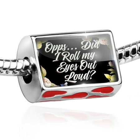 Bead Floral Border Opps... Did I Roll my Eyes Out Loud? Charm Fits All European Bracelets