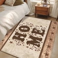 thumbnail image 4 of 3'x5' Rug for Living Room Bedroom, Country Washable Area Rugs Non-Slip Carpet Mats, Texas Star Plants Branches Berry Farmhouse Retro Indoor Low Pile Area Rug Runner for Kitchen, Mudroom, 4 of 8