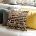 thumbnail image 3 of BANET  Boho Style Pillow Cover, Ethnic Pattern Pillow Cover, Tribal Art Print  Throw Pillow Case Cushion Cover Home Office Decorative for Sofa Living Room Square 24x24in, 3 of 5
