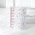 thumbnail image 6 of Holographic Star Clear A7 Binder Notebook Cover, 6 Ring Refillable Loose Leaf Mini Planner Cover, Glitter Transparent PVC Binder with Snap Closure for Cash Envelope Budgeting Scrapbooking, 6 of 7