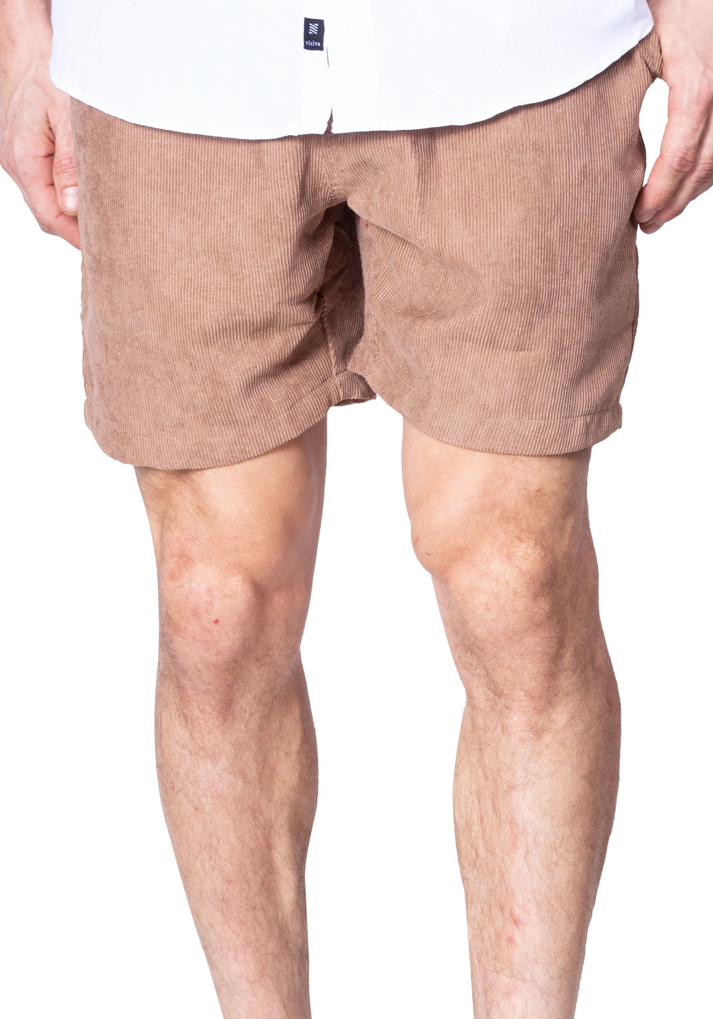 mens corduroy shorts elastic waist