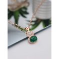 thumbnail image 5 of Elegant 18-Inch Rose Gold Necklace with Green Jade Drop Pendant - Perfect Gift for Her, 5 of 11