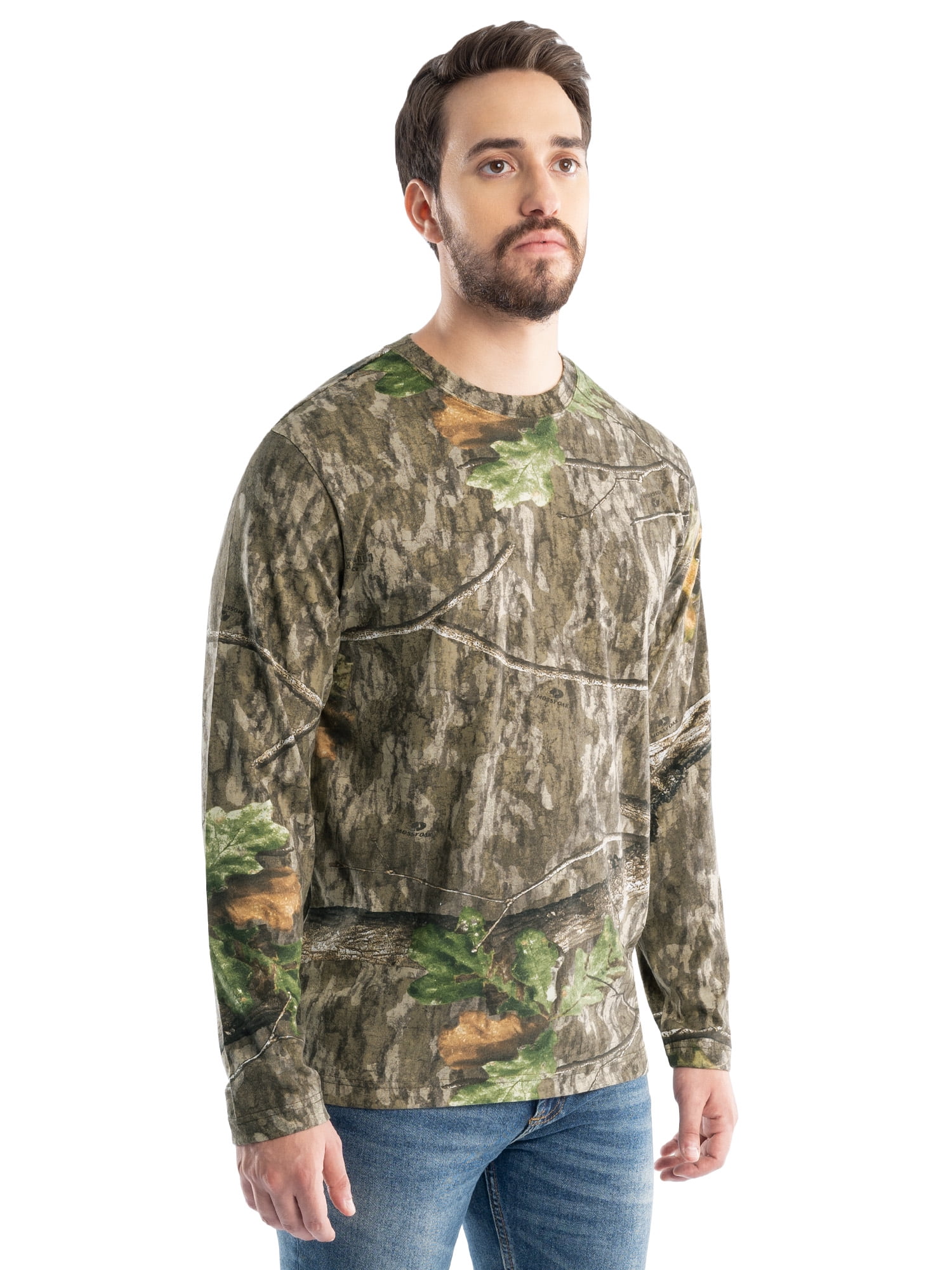 (2 pack) Mossy Oak Men's Long Sleeve Scent Control Hunting Camouflage T-Shirt, Mossy Oak Country Roots, S