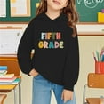 thumbnail image 3 of Mercatoo Fifth Grade Kids Ho𝐨die Pullover Tops Loose Oversized 𝐏reppy School Sweatshirts Kids First Day of School Clothes, 3 of 5