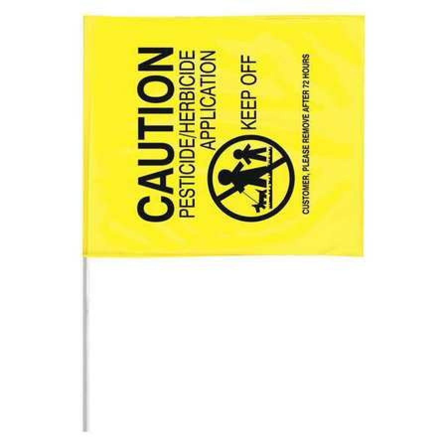 PRESCO PRODUCTS CO BP4518YBK815200 Marking Flag,Yellow,Pesticide,PVC