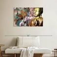 thumbnail image 2 of Elephant Stock Butterfly And Buddha Wall Art - Horizontal Multi Panel Canvas - Living Room Wall Decor - Religion And Spirituality Multi Panel - Blue And Pink Decor - 38" x 24", 2 of 8