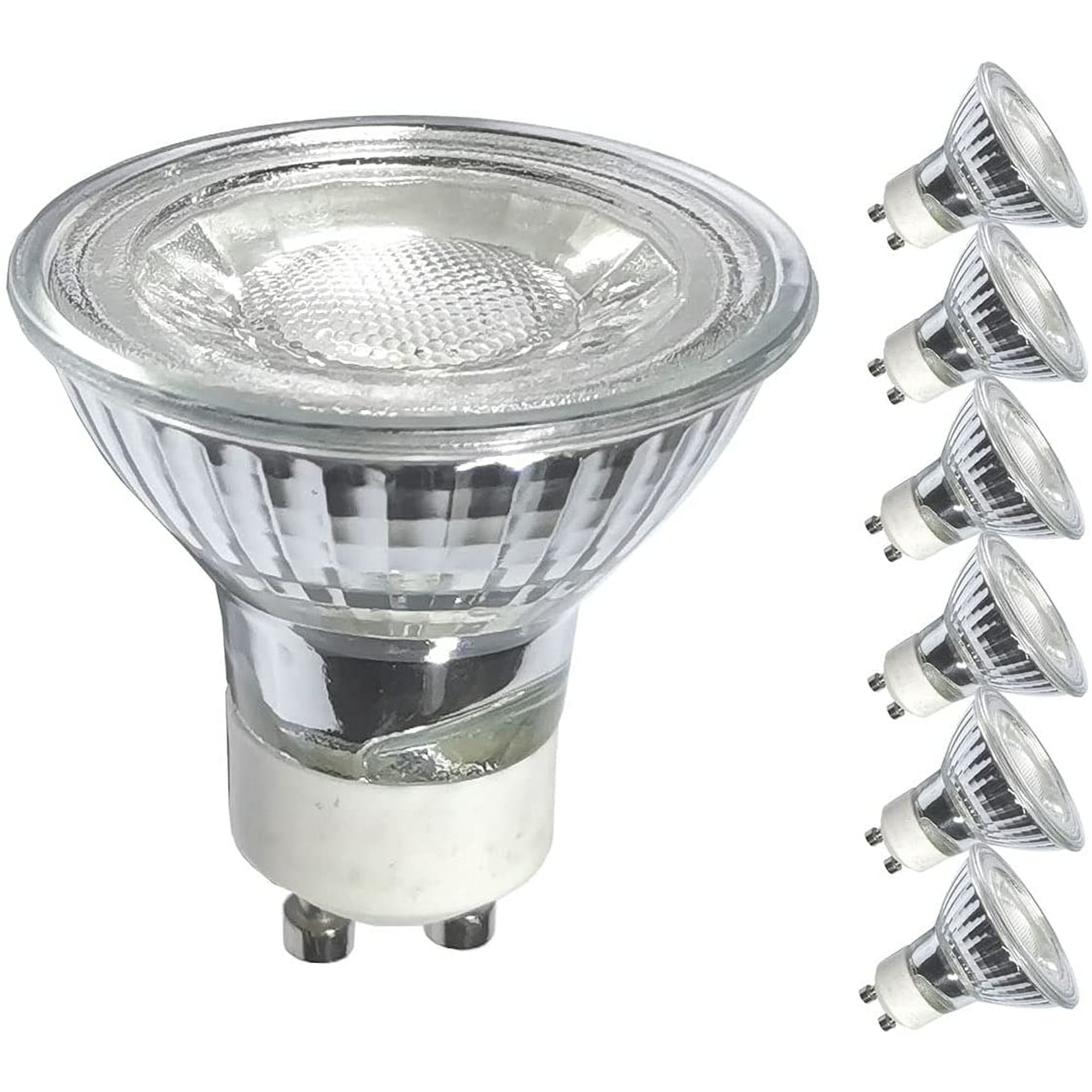 LED Light COB Spotlight 35w 50W Halogen Equivalent 3000K Soft Warm White 3 Watt 250lm 38 Degree Beam Angle LED Flood Bulbs Replacement Light,Non Dimmable (3000k,GU10,Pack 6)