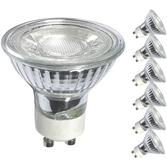 GU10 LED Light COB Spotlight 35w 50W Halogen Bulb Equivalent 3000K Soft Warm White 3 Watt 250lm 38 Degree Beam Angle LED Flood Bulbs Replacement Recessed Light,Non Dimmable (3000k,GU10,Pack Of 6)