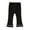 Black, variant on CPNG Girls Ruffle Leggings Bell Bottom Flare Pants Toddler Baby Girls Solid Color Stretchy Bell Bottoms Trousers(Pink,2-3 Years)