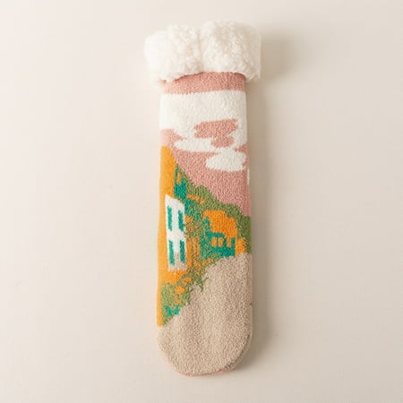 

6 Pairs Socks for Women A Pair Of Women Casual Animal Print Cotton Pattern Lady Socks Tube Antiskid Comfortable Thermal Socks Womens Socks