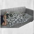 thumbnail image 6 of Steampunk Soft Flannel Fleece Throw Blanket, Gear Cog Engine Wheels Silhouettes Industry Technology Graphic Image Print, Cozy Plush for Indoor and Outdoor Use, 70" x 90", White and Grey, by Ambesonne, 6 of 6