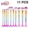 thumbnail image 1 of Makeup Brush Set 11pcs, Premium Synthetic Mermaid Make Up Brushes, 1 of 5