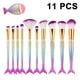 thumbnail image 1 of Juego de brochas de maquillaje, 11 uds, brochas de maquillaje, brochas cosméticas, sombra de ojos, delineador de ojos, brochas para rubor, juego de brochas de maquillaje de sirena Ormromra 2035520-2, 1 of 9