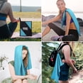 thumbnail image 4 of Toalla de viaje de microfibra, suave, ligera y de secado rápido, súper absorbente, compacta, ideal para viajes, deportes y playa, ideal para acampar, mochilas y gimnasio., 4 of 5