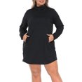 thumbnail image 4 of HDE Women's Plus Size UPF 50 Swim Coverup Dress with Hood Black 2X, 4 of 6